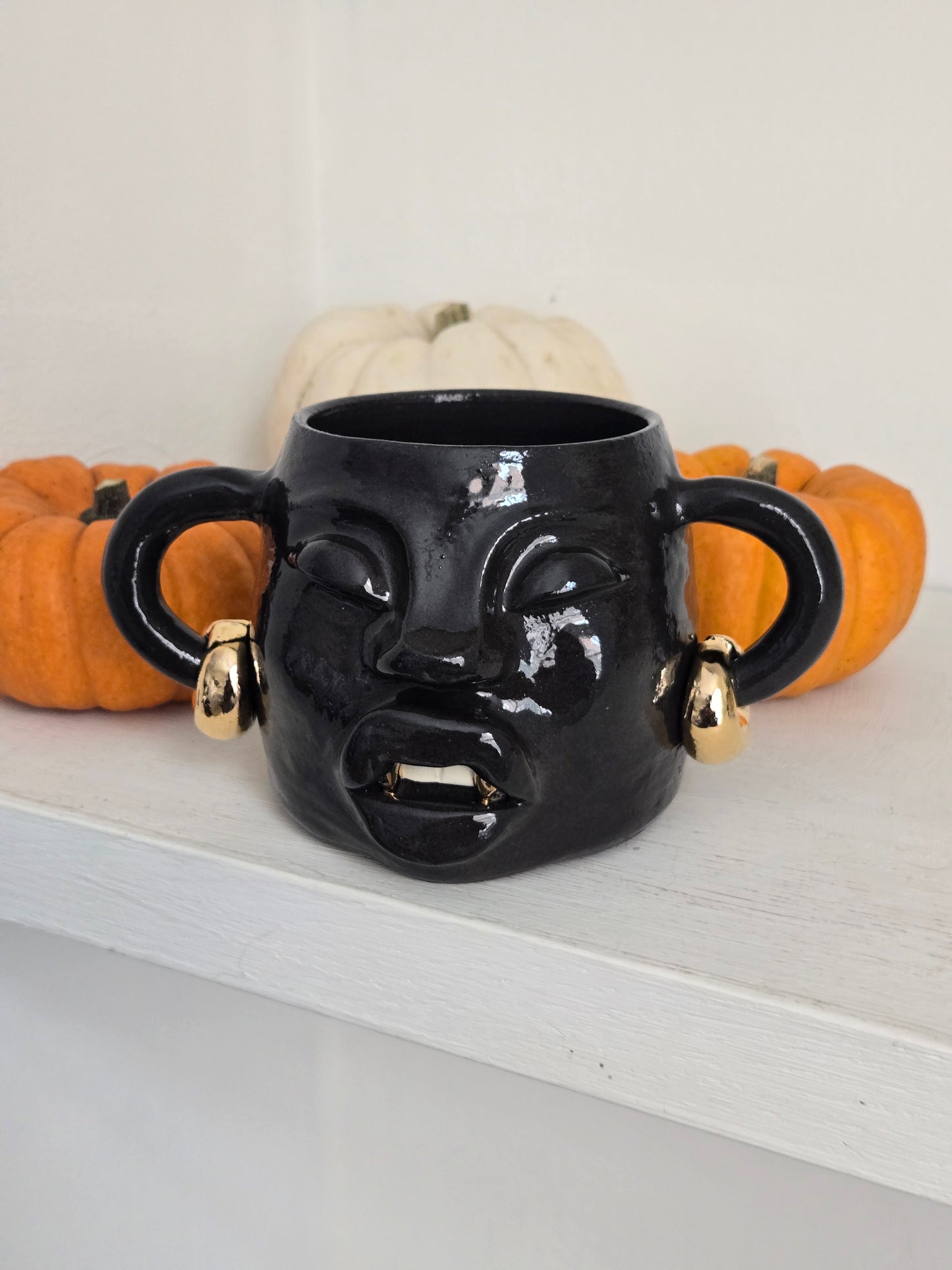 Spooky Gilded Fang Mug - Midnight