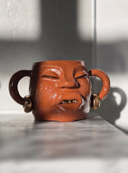 Gold Grill Mug - Terracotta