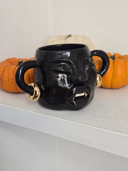 Spooky Gilded Fang Mug - Midnight