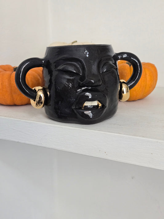 Spooky Gilded Fang Mug - Midnight