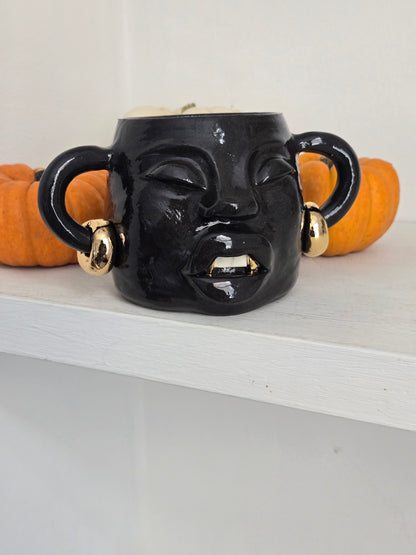 Spooky Gilded Fang Mug - Midnight
