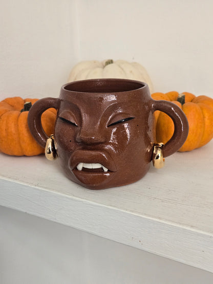 Spooky Fang Mug - Terracotta