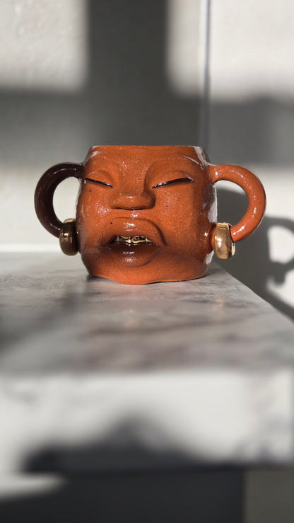 Gold Grill Mug - Terracotta